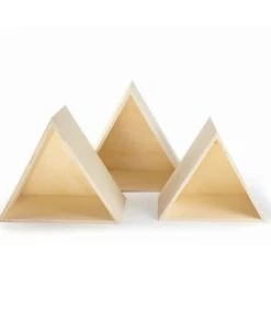 Graine Créative 3 étagères Triangles En Bois -Maisons du Monde boutique 3 etageres triangles en bois 2