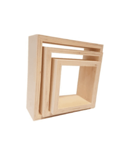 Graine Créative 3 Petites étagères Carrées En Bois 22 X 22 X 8 Cm -Maisons du Monde boutique 3 petites etageres carrees en bois 22 x 22 x 8 cm 1