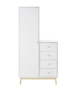 Maisons Du Monde Armoire 1 Porte 4 Tiroirs Blanche