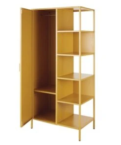 Maisons du Monde boutique -Maisons du Monde boutique armoire 1 porte battante en metal jaune 1000 8 10 225428 2