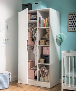 VOX Armoire 1 Porte Blanc -Maisons du Monde boutique armoire 1 porte blanc 6