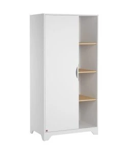 VOX Armoire 1 Porte Blanc Naturel