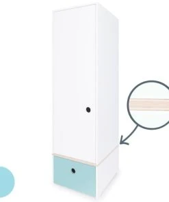 Wookids Armoire 1 Porte Façade Tiroir Bleu Ciel -Maisons du Monde boutique armoire 1 porte facade tiroir bleu ciel 1