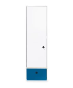 Wookids Armoire 1 Porte Façade Tiroir Bleu Marine