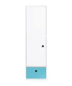 Wookids Armoire 1 Porte Façade Tiroir Bleu Paradis