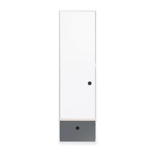 Wookids Armoire 1 Porte Façade Tiroir Gris Espace 3 Wookids Armoire 1 Porte Façade Tiroir Gris Espace