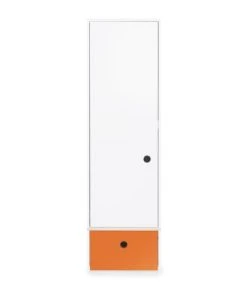 Wookids Armoire 1 Porte Façade Tiroir Orange