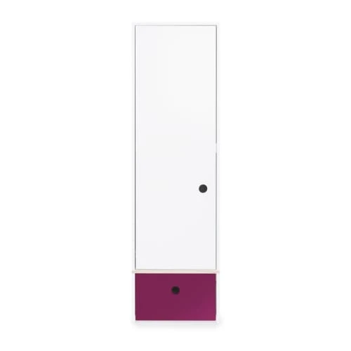 Wookids Armoire 1 Porte Façade Tiroir Prune 3 Wookids Armoire 1 Porte Façade Tiroir Prune