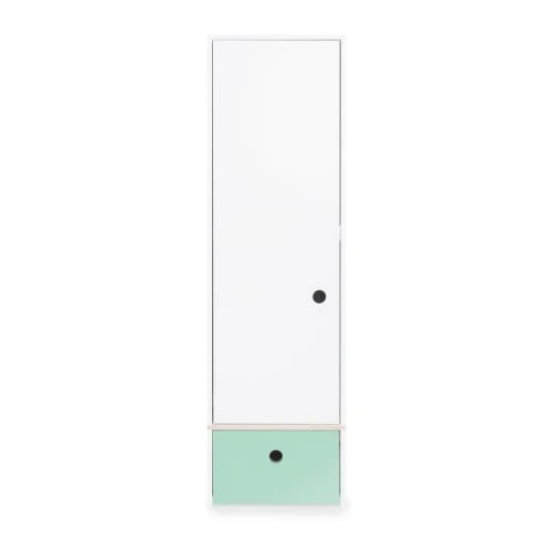 Wookids Armoire 1 Porte Façade Tiroir Vert Menthe 3 Wookids Armoire 1 Porte Façade Tiroir Vert Menthe