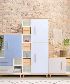 Wookids Armoire 147cm 1 Porte 2 Tiroirs Blanc -Maisons du Monde boutique armoire 147cm 1 porte 2 tiroirs blanc 3