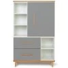 Wookids Armoire 147cm 1 Porte 2 Tiroirs Gris Ardoise -Maisons du Monde boutique armoire 147cm 1 porte 2 tiroirs gris ardoise