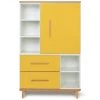 Wookids Armoire 147cm 1 Porte 2 Tiroirs Jaune Soleil -Maisons du Monde boutique armoire 147cm 1 porte 2 tiroirs jaune soleil