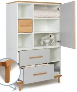 Wookids Armoire 147cm 1 Porte 2 Tiroirs Manhattan Gris 10 Wookids Armoire 147cm 1 Porte 2 Tiroirs Manhattan Gris -Maisons du Monde boutique armoire 147cm 1 porte 2 tiroirs manhattan gris 2