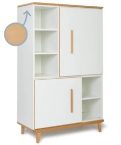 Wookids Armoire 147cm 2 Portes Blanc -Maisons du Monde boutique armoire 147cm 2 portes blanc 1