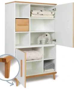 Wookids Armoire 147cm 2 Portes Blanc -Maisons du Monde boutique armoire 147cm 2 portes blanc 2