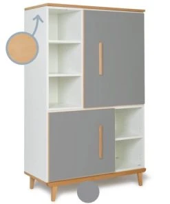 Wookids Armoire 147cm 2 Portes Gris Ardoise 9 Wookids Armoire 147cm 2 Portes Gris Ardoise -Maisons du Monde boutique armoire 147cm 2 portes gris ardoise 1