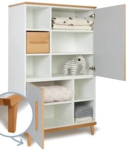 Wookids Armoire 147cm 2 Portes Manhattan Gris -Maisons du Monde boutique armoire 147cm 2 portes manhattan gris 2