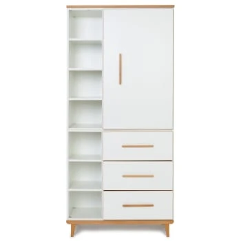 Wookids Armoire 198cm 1 Porte 3 Tiroirs Blanc 8 Wookids Armoire 198cm 1 Porte 3 Tiroirs Blanc – Image 6