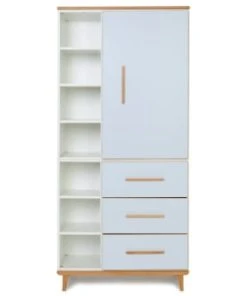 Wookids Armoire 198cm 1 Porte 3 Tiroirs Jaune Soleil -Maisons du Monde boutique armoire 198cm 1 porte 3 tiroirs bleu ciel nado 2