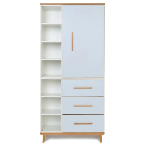 Wookids Armoire 198cm 1 Porte 3 Tiroirs Bleu Ciel 3 Wookids Armoire 198cm 1 Porte 3 Tiroirs Bleu Ciel