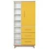 Wookids Armoire 198cm 1 Porte 3 Tiroirs Jaune Soleil -Maisons du Monde boutique armoire 198cm 1 porte 3 tiroirs jaune soleil