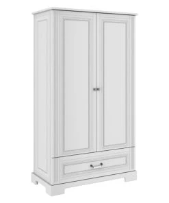 Bellamy Armoire 2 Portes 1 Tiroir Blanc