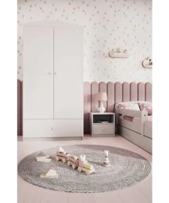 Kocot Kids Armoire 2 Portes 1 Tiroir Blanc