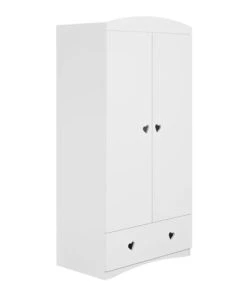Kocot Kids Armoire 2 Portes 1 Tiroir Blanc