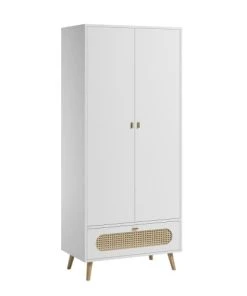 VOX Armoire 2 Portes 1 Tiroir Blanc