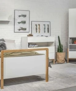 Nateo Concept Armoire 2 Portes 1 Tiroir Blanc Et Chêne 8 Nateo Concept Armoire 2 Portes 1 Tiroir Blanc Et Chêne -Maisons du Monde boutique armoire 2 portes 1 tiroir blanc et chene 2