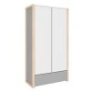 Bellamy Armoire 2 Portes 1 Tiroir Blanc Gris -Maisons du Monde boutique armoire 2 portes 1 tiroir blanc gris