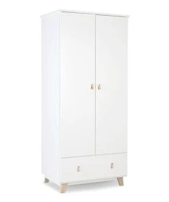 KLUPS Armoire 2 Portes 1 Tiroir Blanc Naturel