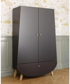 Songes Et Rigolades Armoire 2 Portes 1 Tiroir Gris Anthracite 7 Songes Et Rigolades Armoire 2 Portes 1 Tiroir Gris Anthracite -Maisons du Monde boutique armoire 2 portes 1 tiroir gris anthracite 1