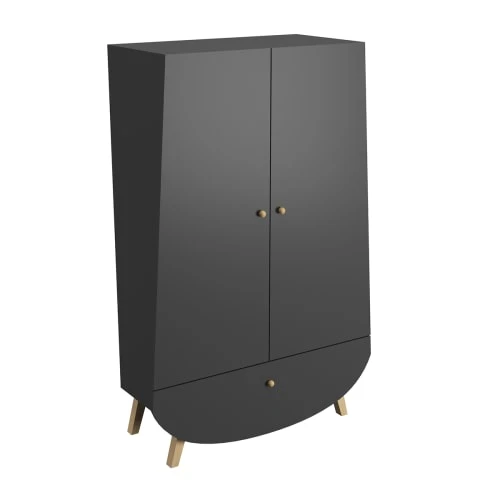Songes Et Rigolades Armoire 2 Portes 1 Tiroir Gris Anthracite 3 Songes Et Rigolades Armoire 2 Portes 1 Tiroir Gris Anthracite