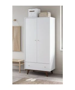 CALICOSY Armoire 2 Portes 1 Tiroir - H185 Cm - Blanc 10 CALICOSY Armoire 2 Portes 1 Tiroir - H185 Cm - Blanc -Maisons du Monde boutique armoire 2 portes 1 tiroir h185 cm blanc 2
