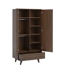 CALICOSY Armoire 2 Portes 1 Tiroir - H185 Cm - Marron 10 CALICOSY Armoire 2 Portes 1 Tiroir - H185 Cm - Marron -Maisons du Monde boutique armoire 2 portes 1 tiroir h185 cm marron 2