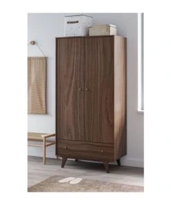 CALICOSY Armoire 2 Portes 1 Tiroir - H185 Cm - Marron 12 CALICOSY Armoire 2 Portes 1 Tiroir - H185 Cm - Marron -Maisons du Monde boutique armoire 2 portes 1 tiroir h185 cm marron 4