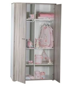 Sauthon Armoire 2 Portes 188x56x103cm Gris Foncé -Maisons du Monde boutique armoire 2 portes 188x56x103cm gris fonce 2