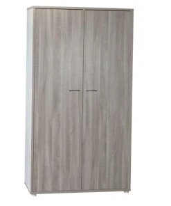 Sauthon Armoire 2 Portes 188x56x103cm Gris Foncé