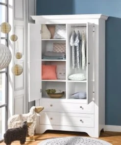 Nateo Concept Armoire 2 Portes 2 Tiroirs Blanc 10 Nateo Concept Armoire 2 Portes 2 Tiroirs Blanc -Maisons du Monde boutique armoire 2 portes 2 tiroirs blanc 3