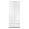 CALICOSY Armoire 2 Portes 2 Tiroirs Blanc- L80 X H191 X P55 Cm -Maisons du Monde boutique armoire 2 portes 2 tiroirs blanc l80 x h191 x p55 cm