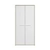 CALICOSY Armoire 2 Portes Avec Penderie L90.2 X H186 Cm - Décor Blanc Et Bois -Maisons du Monde boutique armoire 2 portes avec penderie l90 2 x h186 cm decor blanc et bois