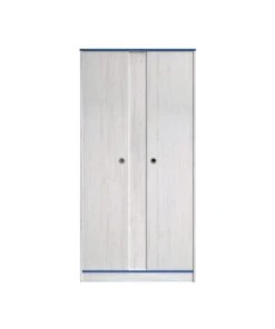 CALICOSY Armoire 2 Portes Avec Penderies Et Lingère L90 Cm - Décor Bois Blanc -Maisons du Monde boutique armoire 2 portes avec penderies et lingere l90 cm decor bois blanc 2