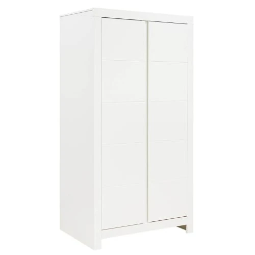 Bopita Armoire 2-portes Avec Rainures Blanc En MDF Et Panneaux De Particules 5 Bopita Armoire 2-portes Avec Rainures Blanc En MDF Et Panneaux De Particules - Image 3