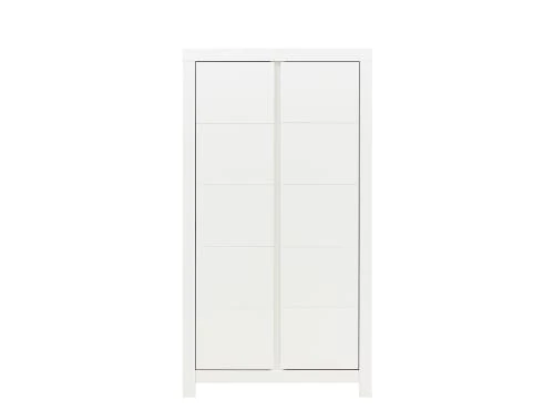 Bopita Armoire 2-portes Avec Rainures Blanc En MDF Et Panneaux De Particules 3 Bopita Armoire 2-portes Avec Rainures Blanc En MDF Et Panneaux De Particules