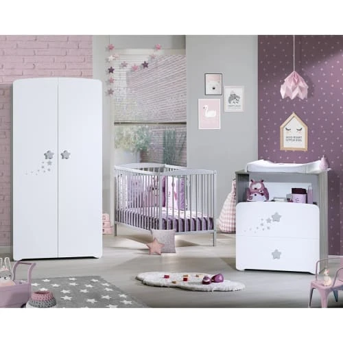BabyPrice Armoire 2 Portes Bébé 175x85x56cm En Bois Blanc 6 BabyPrice Armoire 2 Portes Bébé 175x85x56cm En Bois Blanc – Image 4
