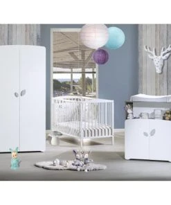 BabyPrice Armoire 2 Portes Bébé 175x86x56cm En Bois Gris 7 BabyPrice Armoire 2 Portes Bébé 175x86x56cm En Bois Gris -Maisons du Monde boutique armoire 2 portes bebe 175x86x56cm en bois gris 2