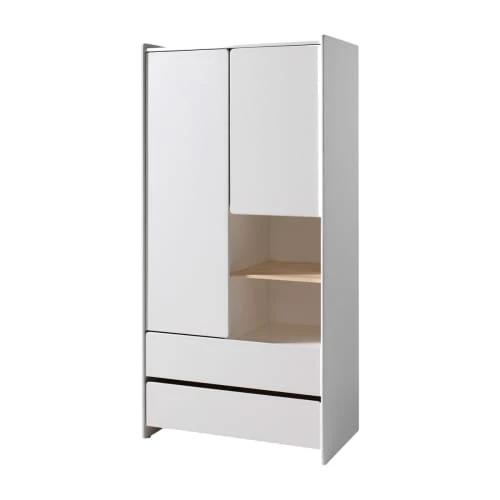 Vipack Armoire 2 Portes Blanc 3 Vipack Armoire 2 Portes Blanc