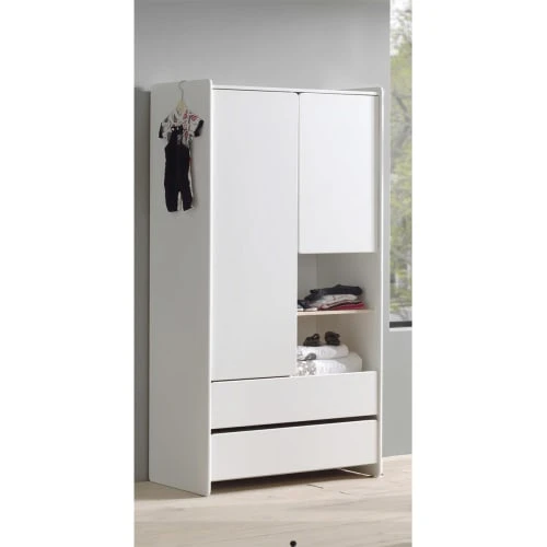 Vipack Armoire 2 Portes Blanc 4 Vipack Armoire 2 Portes Blanc - Image 2