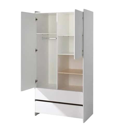 Vipack Armoire 2 Portes Blanc 5 Vipack Armoire 2 Portes Blanc - Image 3
